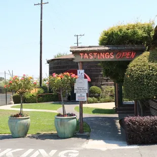 the entrance to the winery