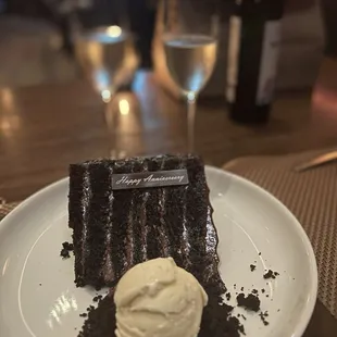 Champagne toast with dessert