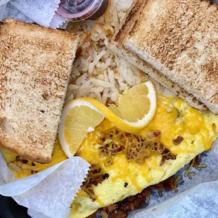 Bacon Cheese omelette - very good!