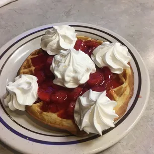 Strawberry waffle