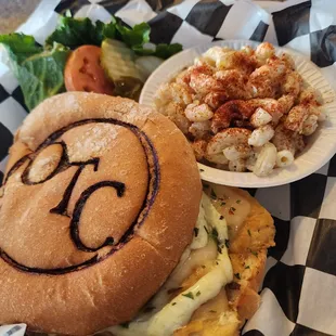 Bobby&apos;s Chicken Sandwich with macaroni salad