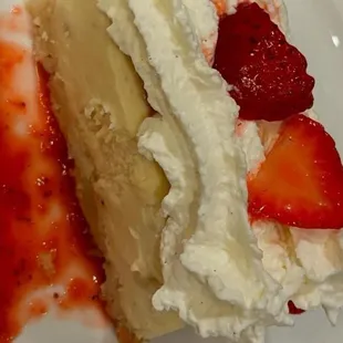 Strawberry shortcake cheesecake.