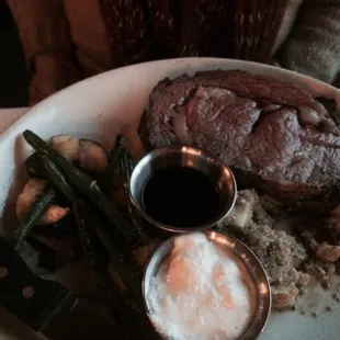 This is the prime rib large cut me off. I had mistakenly referred to the salmon in the first picture as the