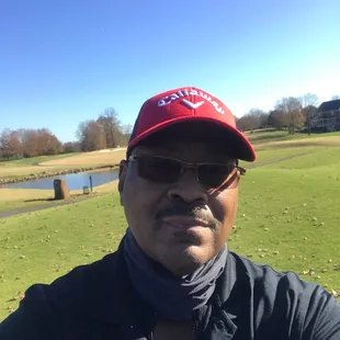 On this course. On this beautiful Friday .   Weekend of golf with the guys !! Oak Valley golf course .