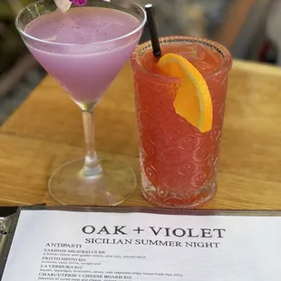 South side &amp; Italian Surfer cocktails