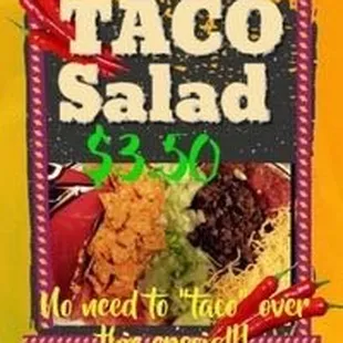taco salad sign