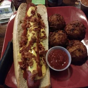 This is the one u really need to try if u have a big appetite it's a footling 1# all beef angus hotdog