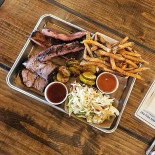 2 Meat Plate with Prime Brisket and Pork Spare Ribs