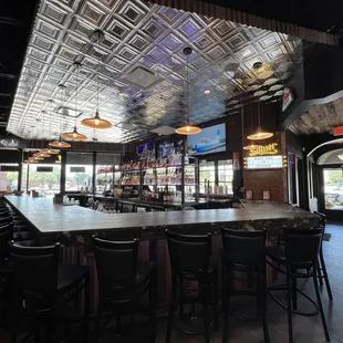 the bar and seating area