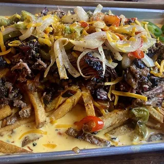 Loaded Cheesy Steak Fries