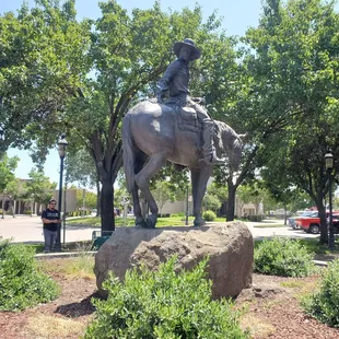 Statue outside entrance