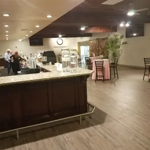 Bar decor from a recent wedding reception.