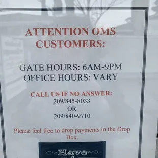 OMS office door/posted phones