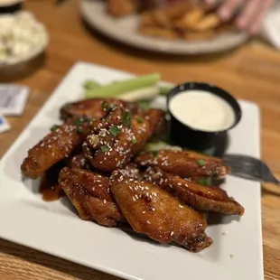 Asian garlic wings