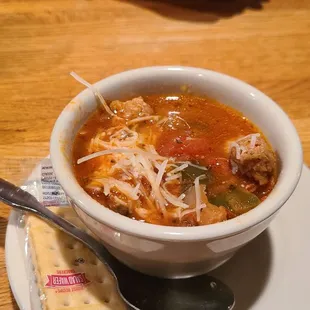 Pizza soup was tasty