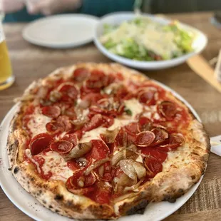 Pepperoni (added caramelized onions)