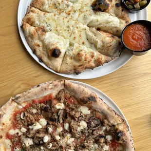 Grilled Wood Fired Bread and  Bosco Pizza Rossa