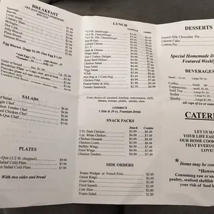 Here's the menu. Great way to know what is offered.