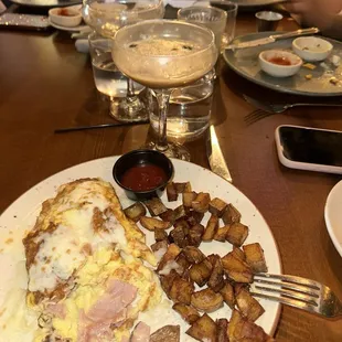 As you can see everyone was done eating and here comes my plate. And $9 for these potatoes???