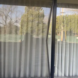 Bent window screen