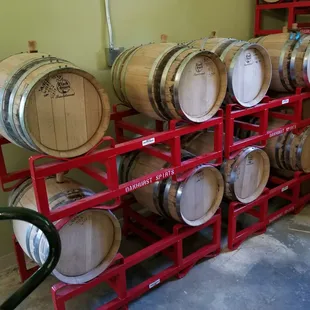 Spirits being aged..