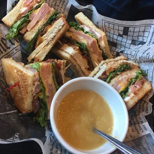 Turkey Oakhurst Club and applesauce
