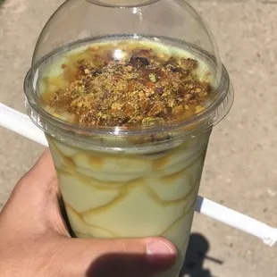 Avocado and almond milk smoothie