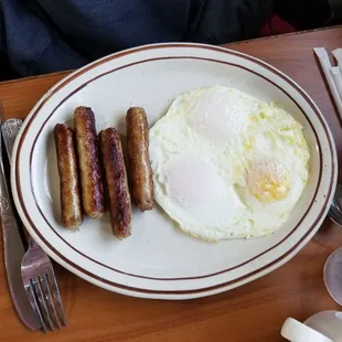 3 eggs and sausage