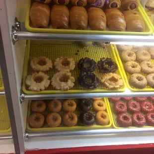 Breakfast sandwiches and donuts. Just a small selection.