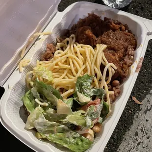 Waakye with beef stew