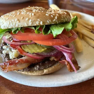Bacon Blue Cheese Burger Lunch