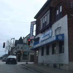 Corner storefront.