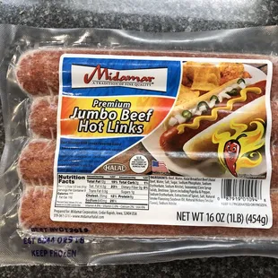 a package of hot dogs
