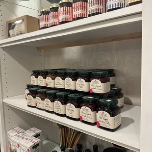Various jams and lots of Stonewall Kitchen.