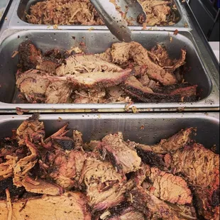 16 hour brisket was worth the 30+ minute wait at the USS Hornet