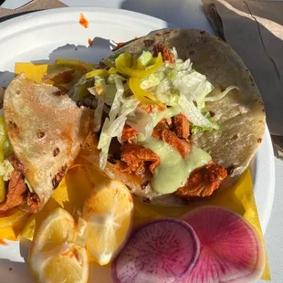 Chicken mole tacos from Xula