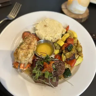 Filet and lobster tail special.