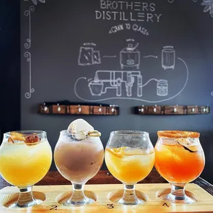 Fall flight of cocktails