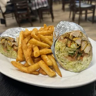 Chicken kabob wrap