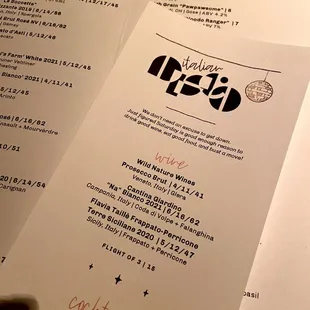 Disco theme menu