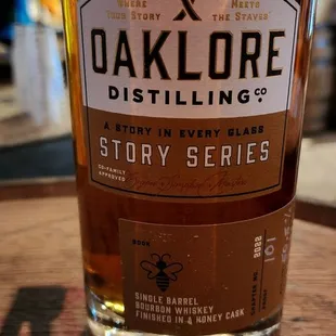 a bottle of oaklore