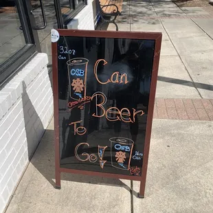 i can beer to go sign