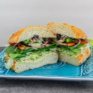The freshness of nature with our &apos;Veggie Delight&apos; sub - a vibrant medley of fresh vegetables and delectable condiments.