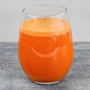 Embrace the vibrant flavors of nature with our freshly made &apos;Carrot Orange Juice&apos; - a delightful blend of earthy carrots and juicy oranges t