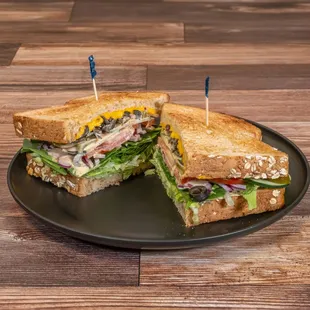 Veggie Delight Sandwich - a vibrant medley of fresh vegetables and delectable condiments that&apos;s a feast for your taste buds.