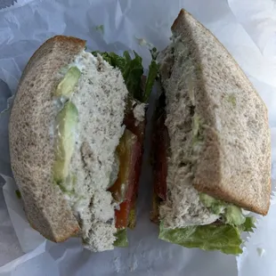 Tuna Salad Sandwich With Avocado