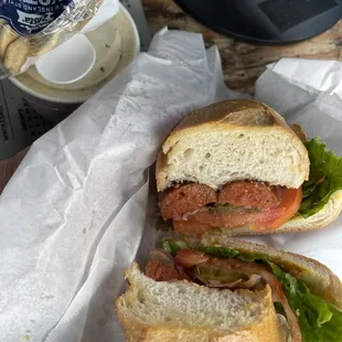 Clam Chowder W/ Hot Link Sandwich Friday Special