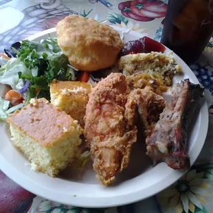 Plate from the buffet.