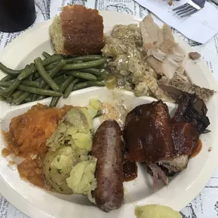 a plate of food on a table