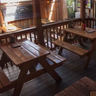 Over 21? You can sit here!  Check out the back patio...